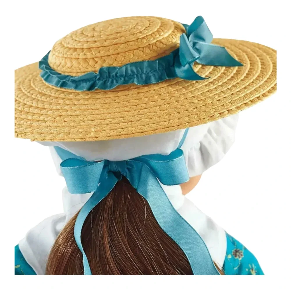 American Girl FELICITY MEET ACCESSORIES Beforever Hat Necklace Fichu Bonnet BOX - Picture 5 of 11